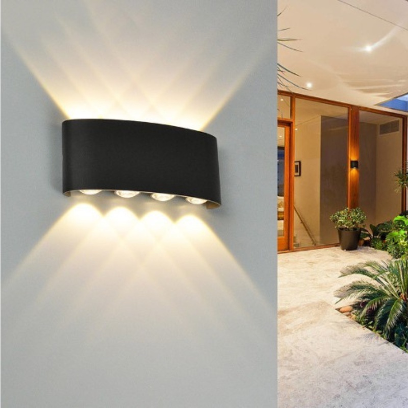 Đèn Tường, Đèn Led Gắn Tường Tia Hắt 2 Đầu Trang Trí Phòng Khách, Phòng Ngủ, Ban Công, Cầu Thang Chống Nước