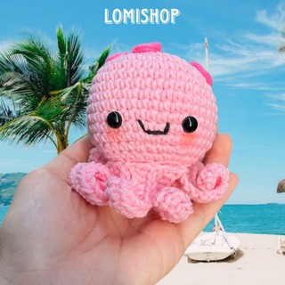 Móc khoá bé bạch tuột len móc Lomishop.