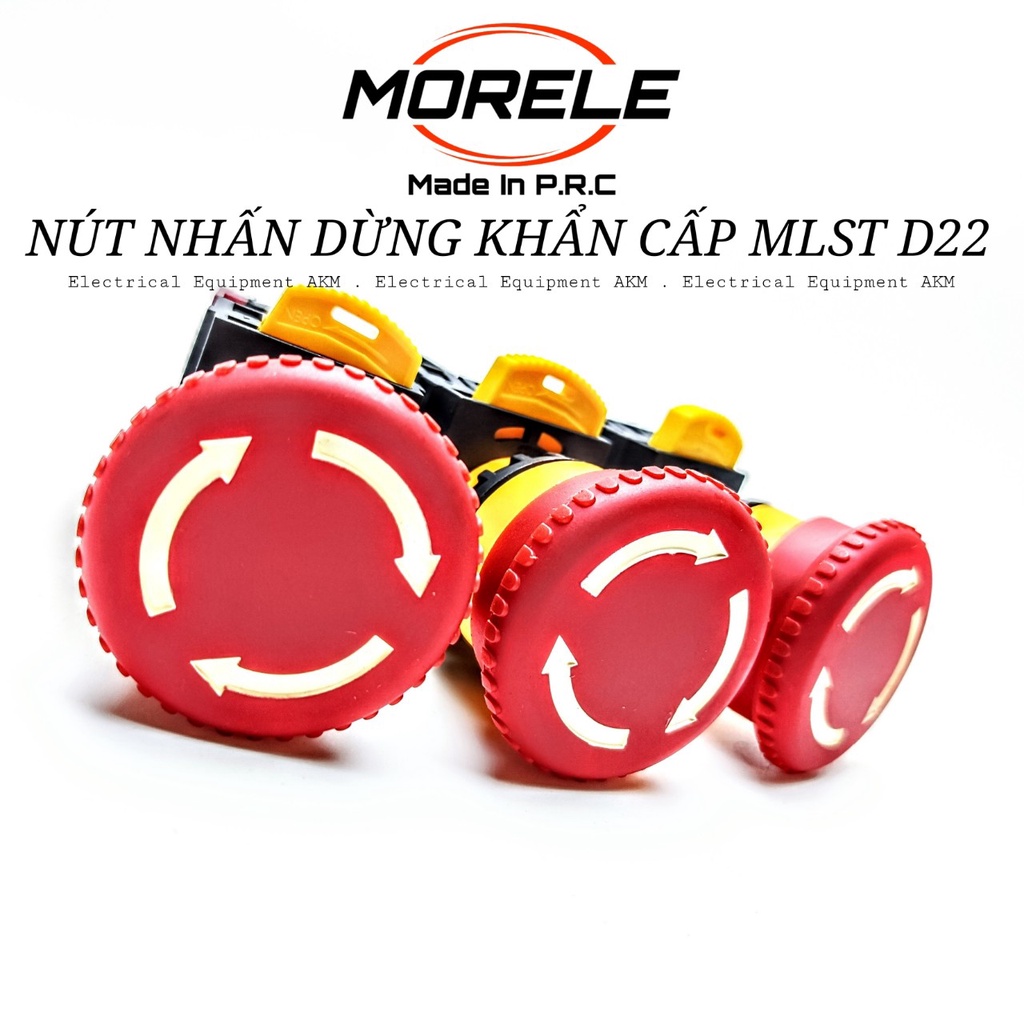 Nút Dừng Khẩn Cấp Phi 22 MORELE / Nút Dừng Khẩn cấp Cao cấp MORELE phi 22