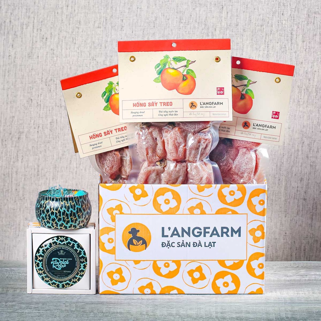 Combo 3 bịch hồng sấy treo lì xì nến thơm hoa khô handmade
