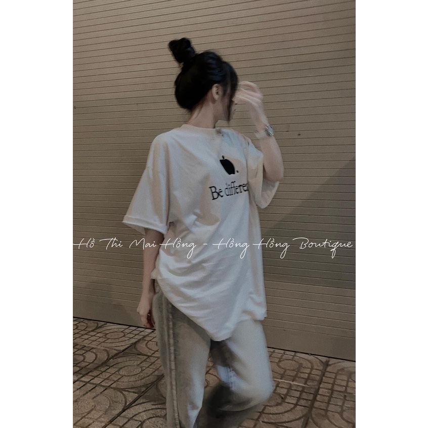 ÁO PHÔNG DÁNG GIẤU QUẦN HÌNH QUẢ TÁO CHO NỮ chất cotton khô dáng rộng mặc thích lắm luôn