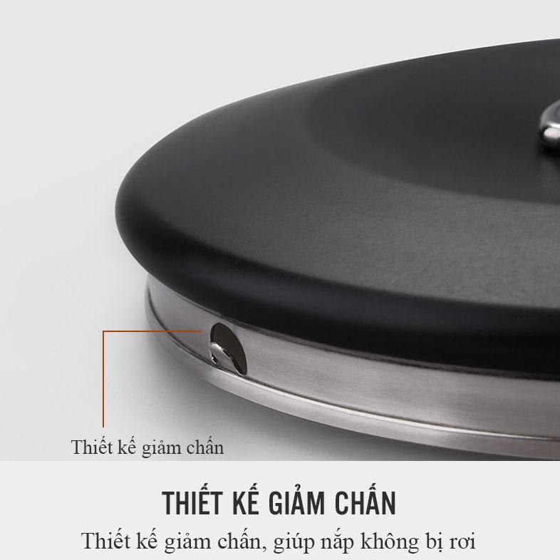 Ấm nấu nước 1 lít pha trà hoặc cà phê bằng inox 304 nhỏ gọn dùng cho đi du lịch dã ngoại cắm trại BB4320 - BillBa Campin