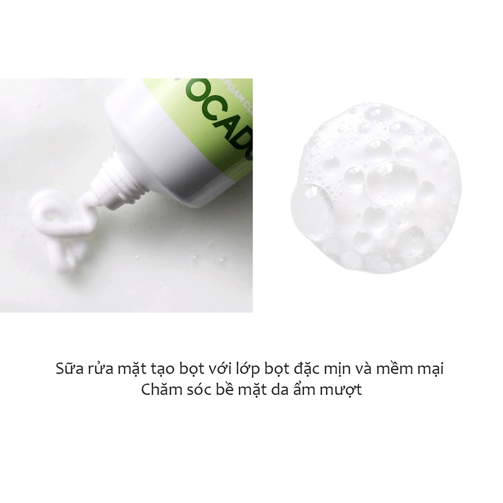 Sữa rửa mặt chiết xuất trái bơ cung cấp dưỡng chất, làm sạch sâu Tenzero Balancing Foam Cleanser Avocado 100ml