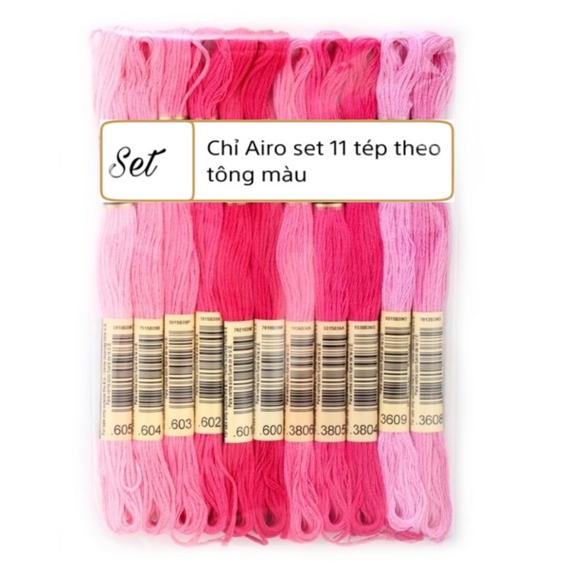 Set chỉ thêu Airo theo nhóm màu