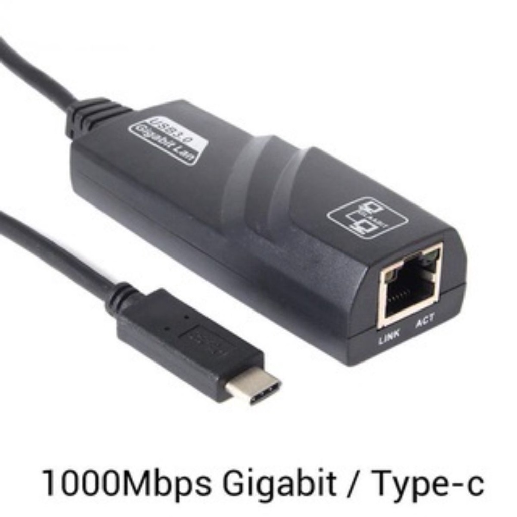 Cáp chuyển USB Type-C to Lan Gigabit - Adapter chuyển đổi USB Type-c ra cổng mạng LAN RJ45