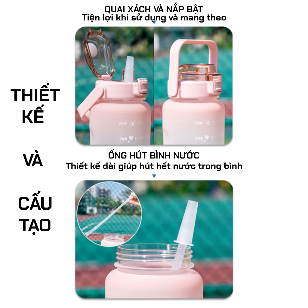Bình nước chia vạch 2000ml,chịu được nước nóng