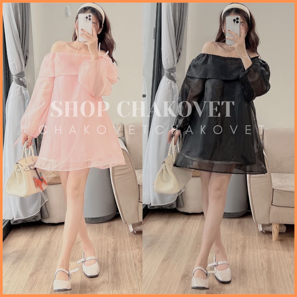 Áo Babydoll Hở Vai Tiểu Thư 2 Lớp A8569 Áo Voan Tơ Đũi Thiết Kế Tay Phồng Thời Thượng Đi Chơi Dự Tiệc Cực Xinh | BigBuy360 - bigbuy360.vn