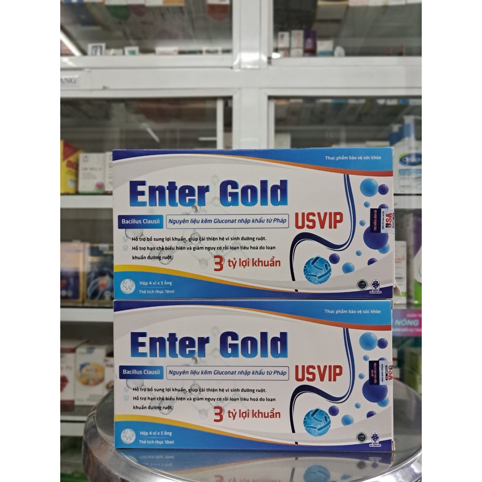 MEN ỐNG ENTER GOLD ( 3 TỶ LỢI KHUẨN VÀ KẼM GLUCONAT)