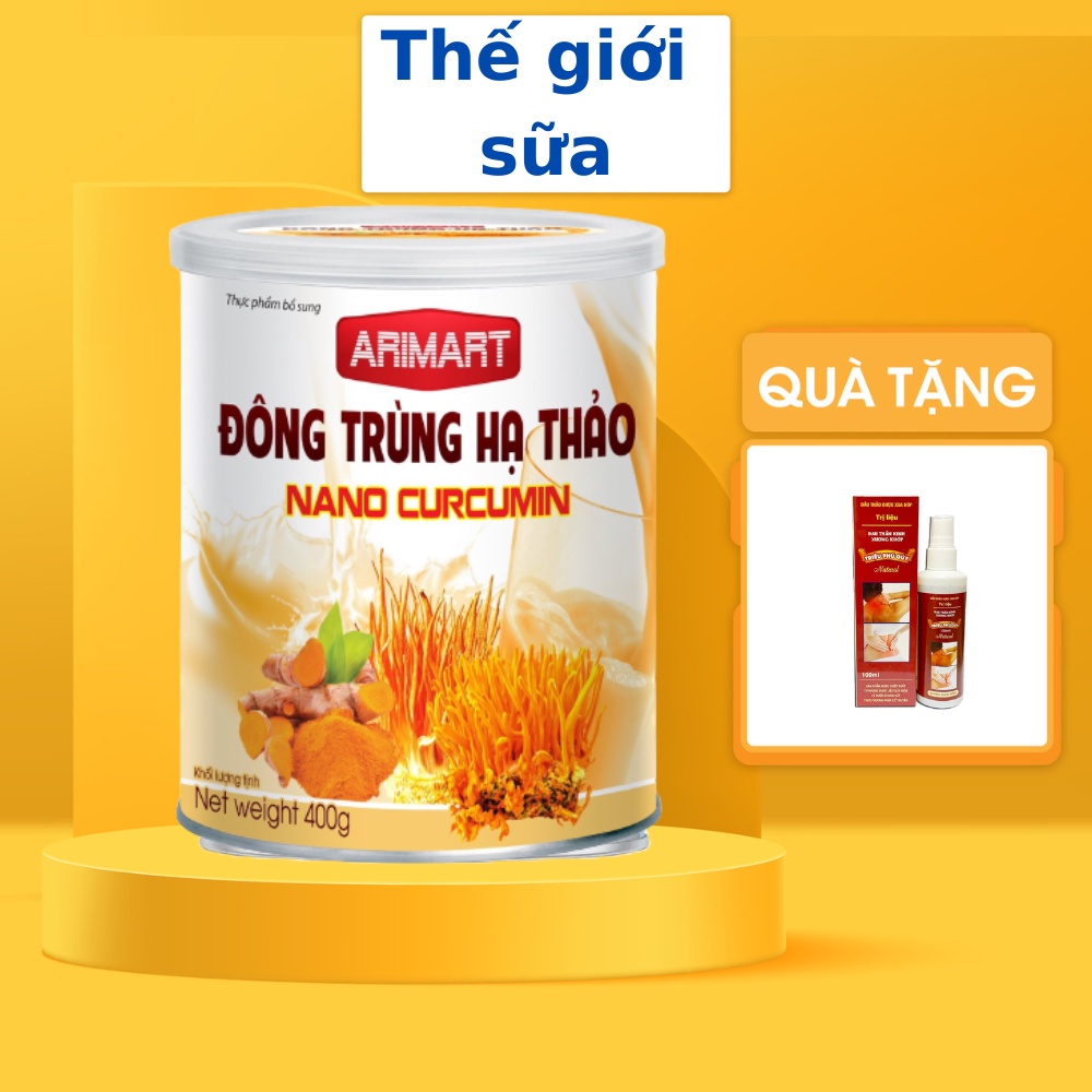 Đông trùng hạ thảo, Sữa nghệ Nano Curcumin 900g dành cho người gặp vấn đề về tiêu hóa, dạ dày, đại tràng, tá tràng