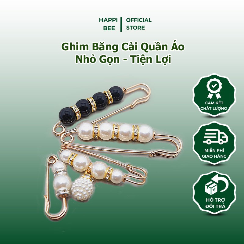 Ghim băng cài quần áo thời trang Hapi Bee - Giúp giữ form quần áo khi bị rộng - Bộ 3 chiếc giá ưu đãi đặc biệt