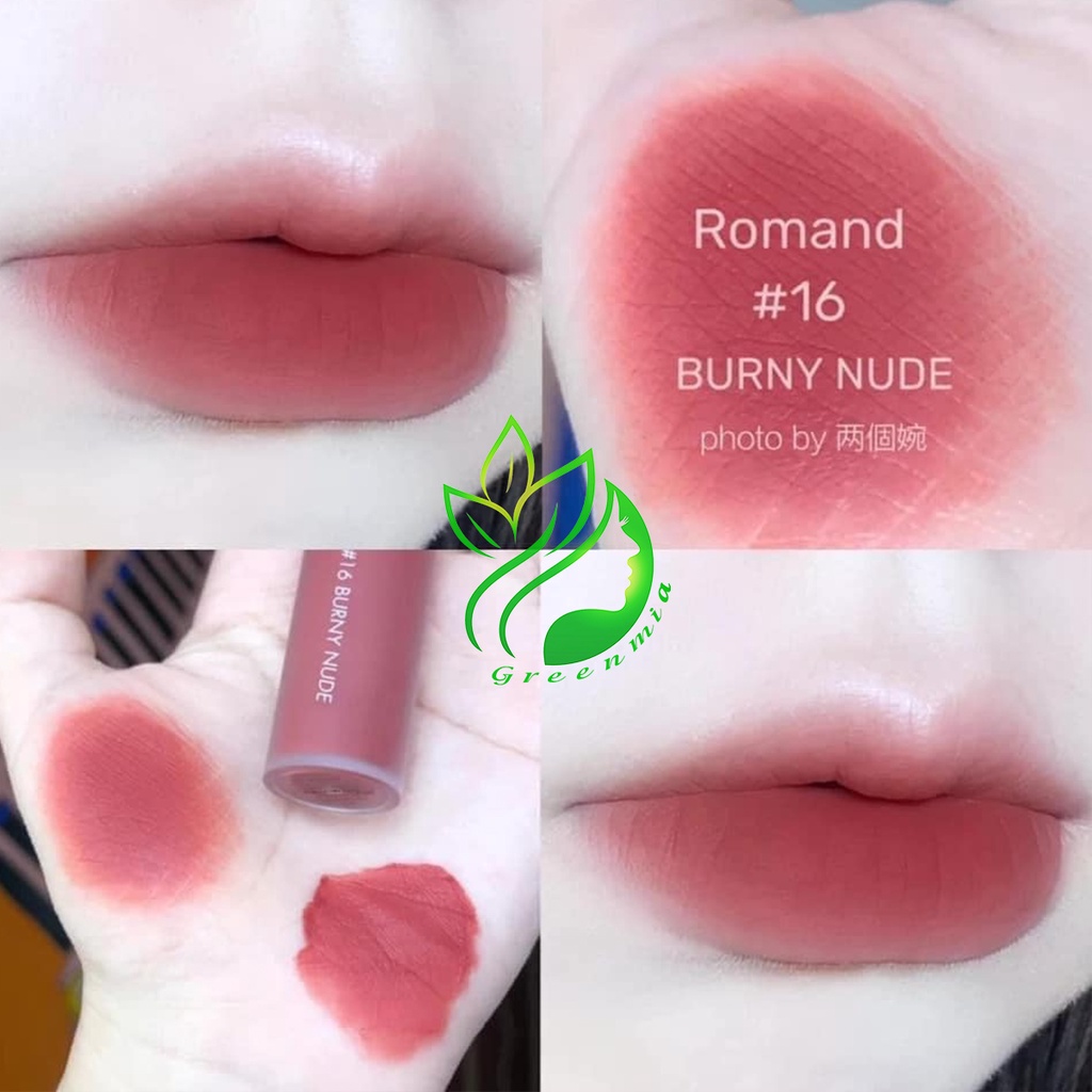 Son Romand Kem Lì Zero Velvet Tint Màu 16 Burny Nude Hồng Đất lạnh Cổ Điển 5ML  ️