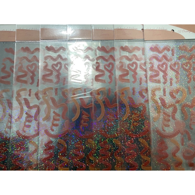 hình Dán Trang Trí Nhật Ký Họa Tiết Ruy Băng Nhiều Màu Bắt Mắt