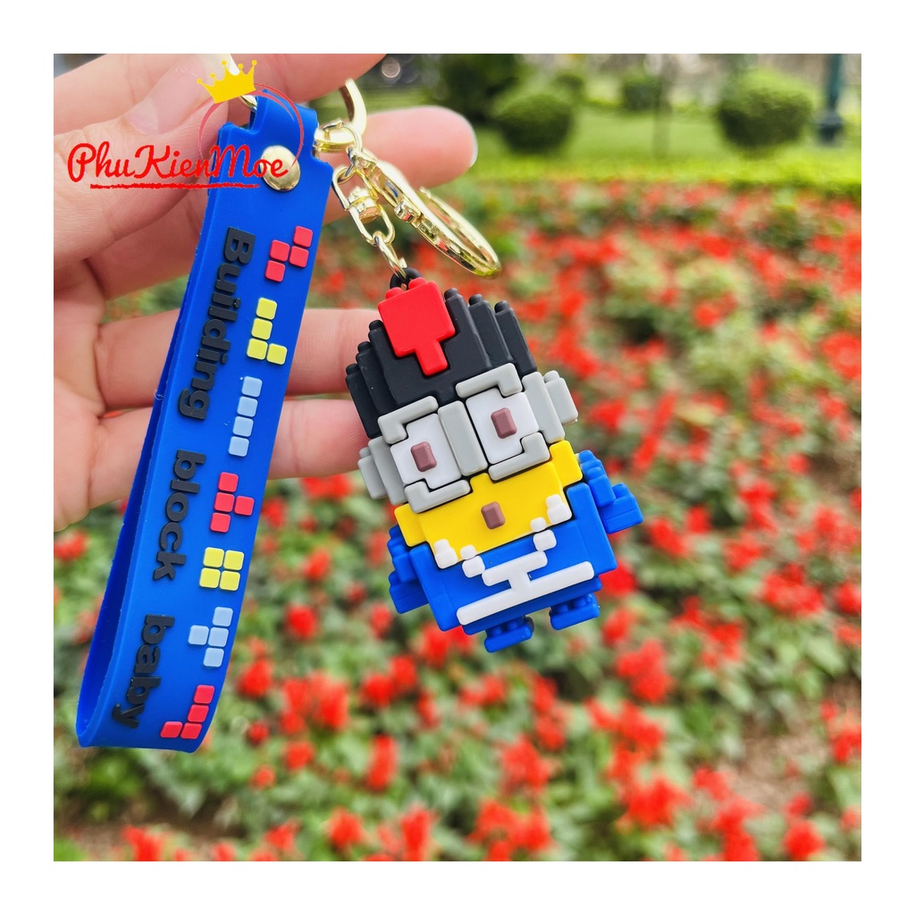 Móc chìa khóa minion làm bằng cao su cao cấp chống bẩn, móc khóa đáng yêu dễ thương 4 mẫu lựa chọn made by PhuKienMoe