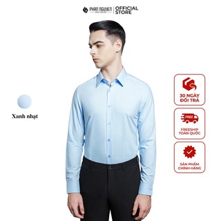 Áo sơ mi công sở nam tay dài cao cấp Phan Nguyễn, hạn chế nhăn nhàu, thoáng mát, kháng khuẩn, chống tia UV SMD.1102