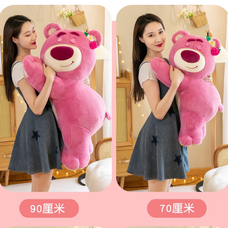 Gấu Bông Lotso Nằm Ngủ Hàng Nhập Cao Cấp Bông Mịn Siêu Dễ Thương Mềm Mại - Babi mama G104