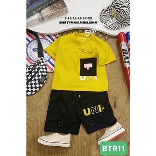 Set bộ bé trai mùa hè chất cotton 4c size từ 8-35kg