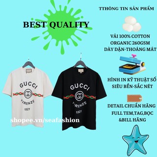 Áo Gucci Firenze nam nữ form rông tay lỡ chất vải cotton 100% Bestquality Áo Gucci nam nữ phong cách street style