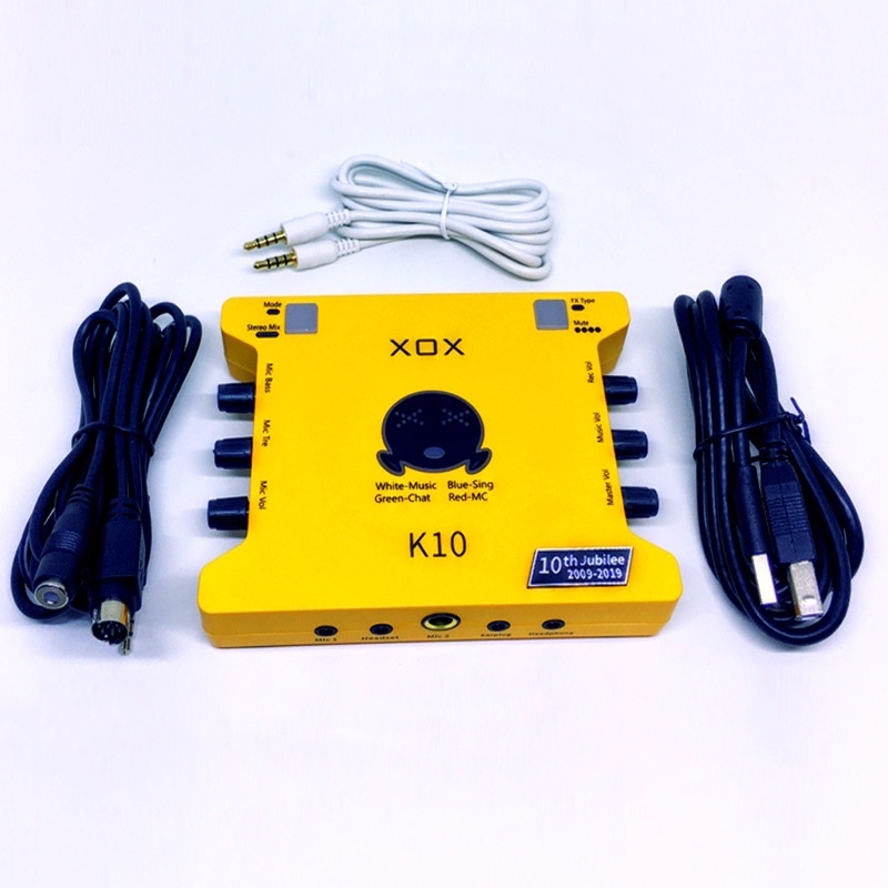 Combo mic thu âm Livestream ISK AT100 Hoa Vinh và SuondCard XOX K10 bản 2020