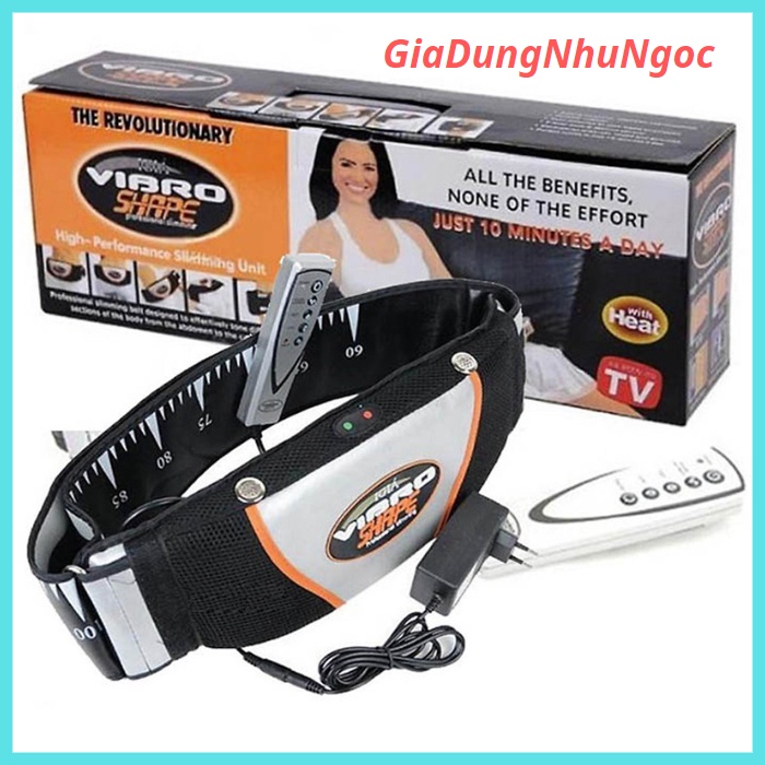 Máy Massage Bụng , Máy Rung Giảm Mỡ Bụng, Đai Rung Nóng Vibro shape, Dụng Cụ Massage Bụng Hiệu Quả BH 12 Tháng