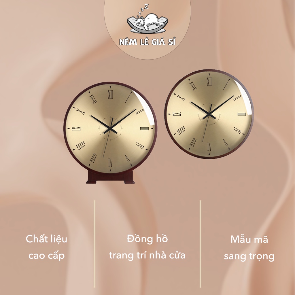 Đồng hồ treo tường hoặc để bàn, hộp gỗ trưng bày cao cấp