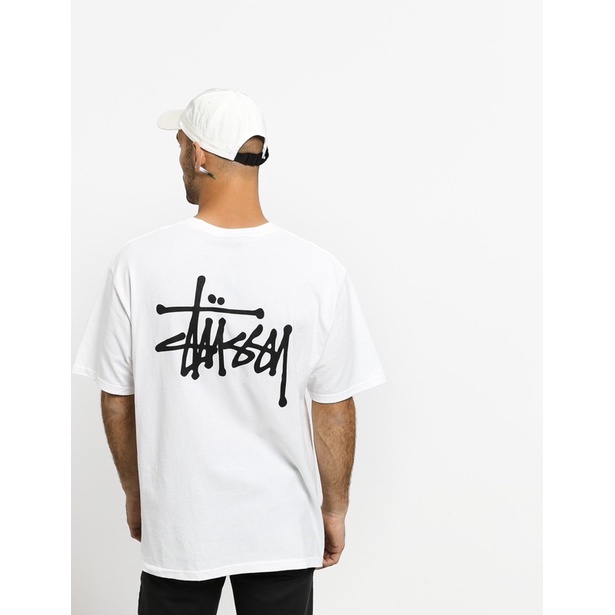 [ STUSSY CHÍNH HÃNG ] Áo Thun Stussy Basic Logo Trắng/Đen