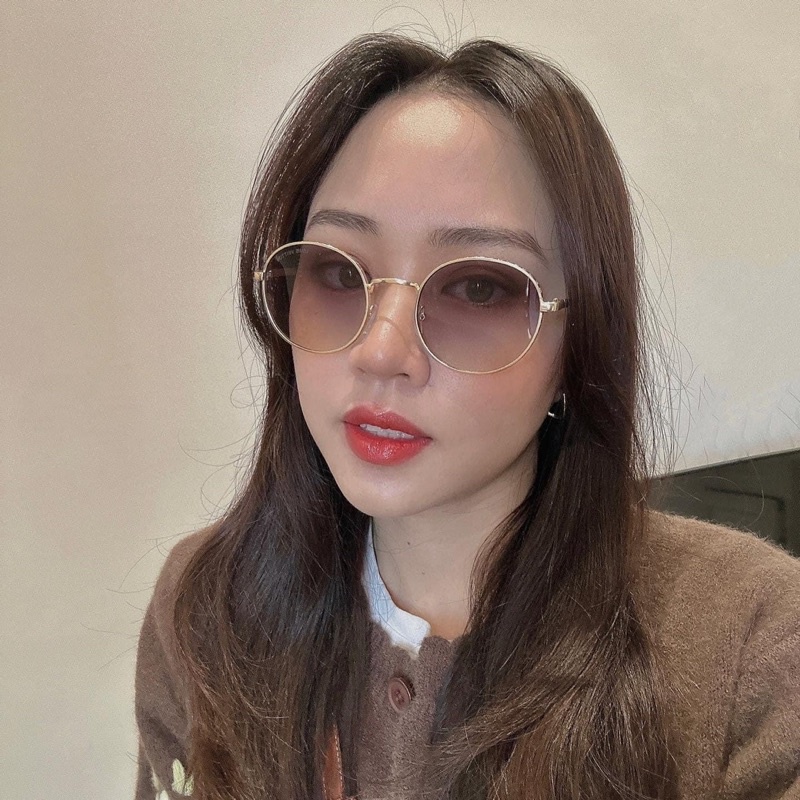 Kính mát kim loại retro tròn bầu dục 29634