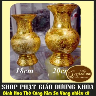 Bình Hoa Thờ Cúng Kim Sa Vàng nhiều cỡ