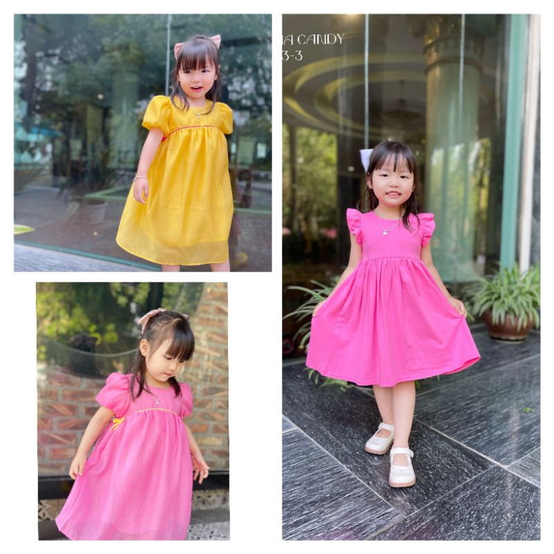 Đầm váy đi biển,đi du lịch,đi học cho bé gái ❤️ Đầm hãng Sofia Candy từ 10-16 ký❤️ Đầm lẻ size giá tốt chất lượng tuyệt
