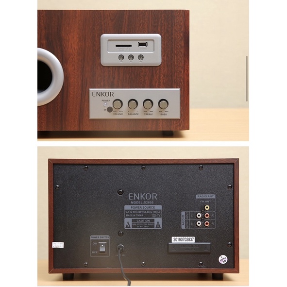 Loa vi tính Bluetooth Enkor S2850 Nâu