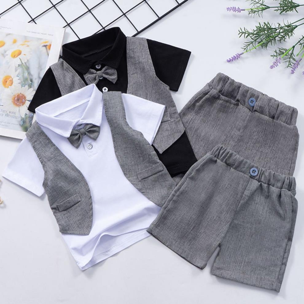 Set đồ bé trai Set đồ mùa hè sành điệu cho bé trai chất liệu vải siêu mịn, siêu mát, không quá dày, T10