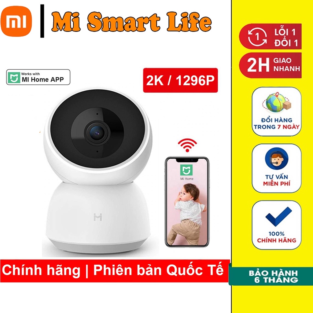 Bản quốc tế Camera giám sát ip Imilab 2k 1296p Xiaomi A1 xoay 360 độ