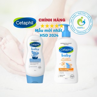 Sữa tắm gội (230ml/400ml) cho trẻ từ sơ sinh đến dưới 6 tuổi Cetaphil Baby Wash & Shampoo, Úc