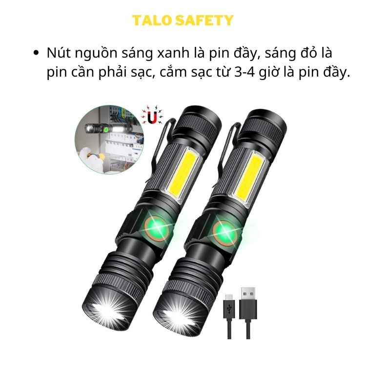Đèn pin mini cầm tay siêu sáng hợp kim nhôm led T6 MÃ 23
