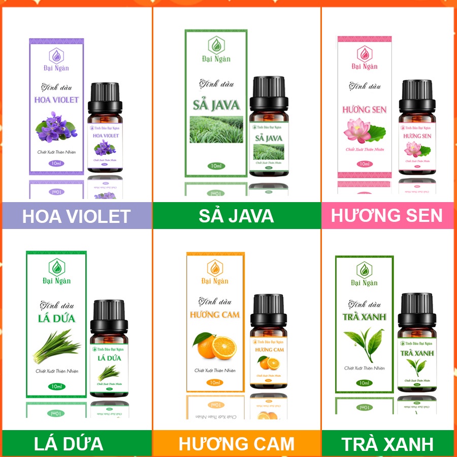 Tinh dầu xông phòng oải hương tràm trà hoa nhài nguyên chất thiên nhiên 10ml