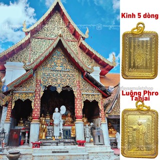 Mặt dây chuyền phật kinh 5 dòng thái lan - xi mạ