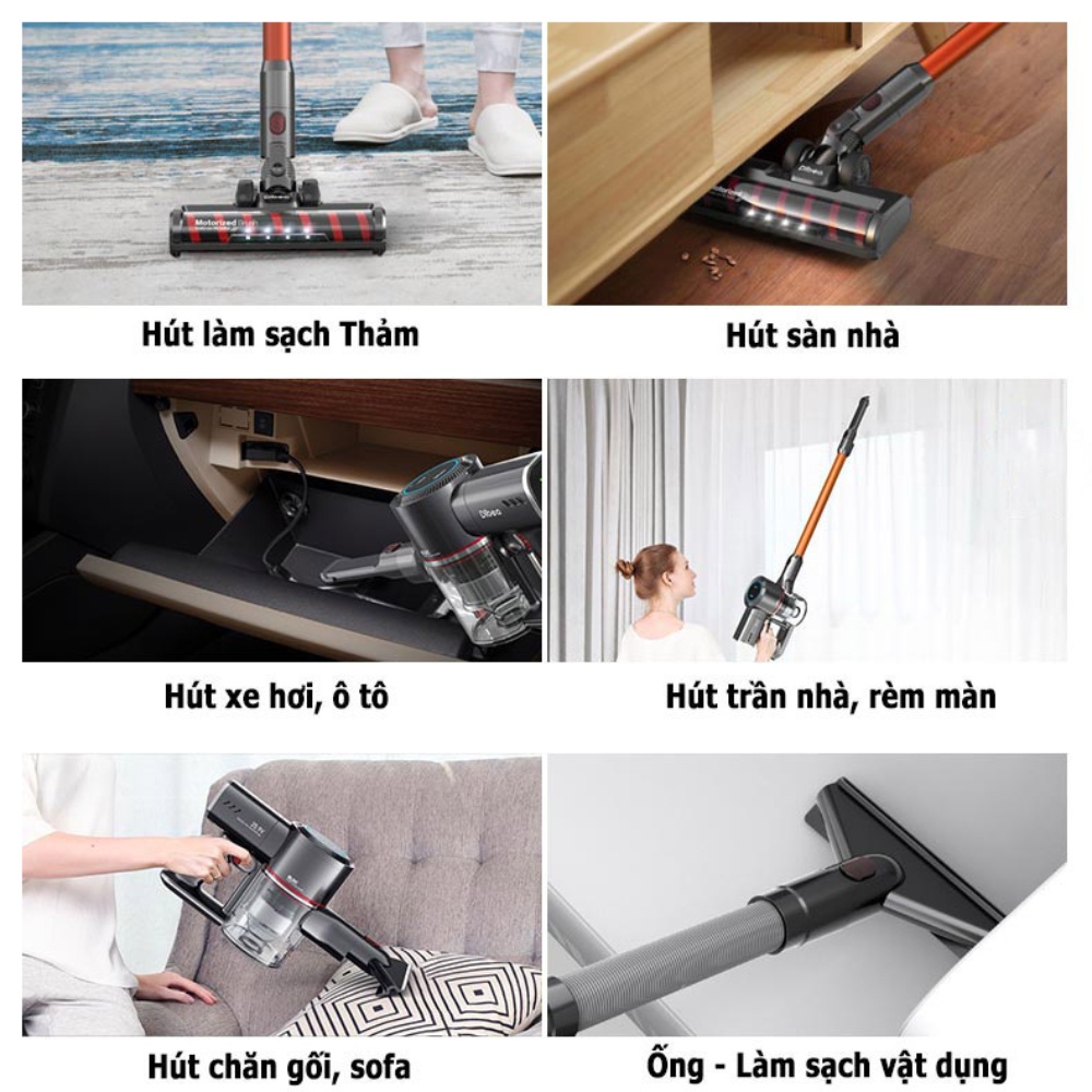 Máy hút bụi cầm tay không dây dibea g22 plus hút bụi giường nệm sofa - ảnh sản phẩm 3