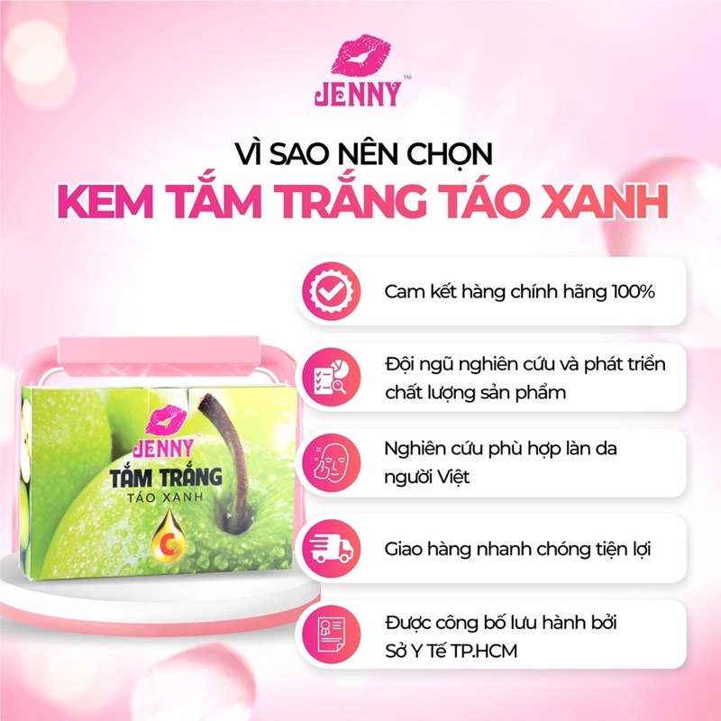 Lẻ 1 set tắm_trắng táo xanh Jenny