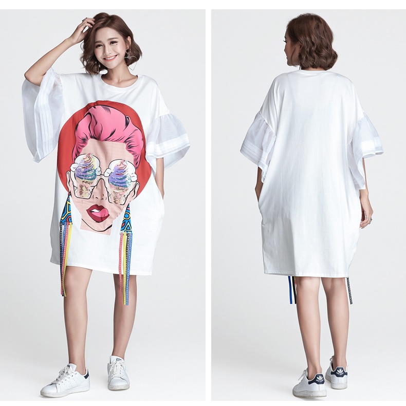 Váy Suông Cô Gái Tay Bồng Cá Tính Quảng Châu Cao Cấp 2023