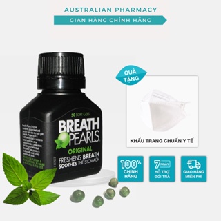 Viên Uống Thơm Miệng Breath Pearls 50 Viên Úc Chính Hãng Khử mùi hôi miệng