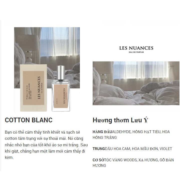 Nước Hoa LES NUANCES EAU DE PARFUM 30ml - Nước hoa nội địa Hàn Quốc