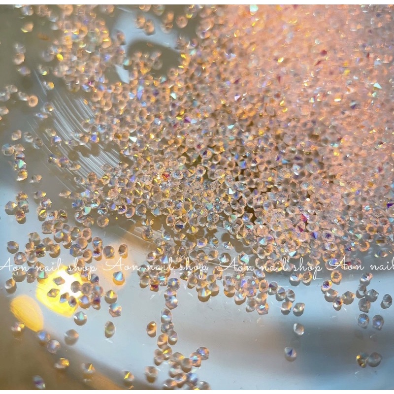 Hũ đá rắc kim cương 2 tone màu