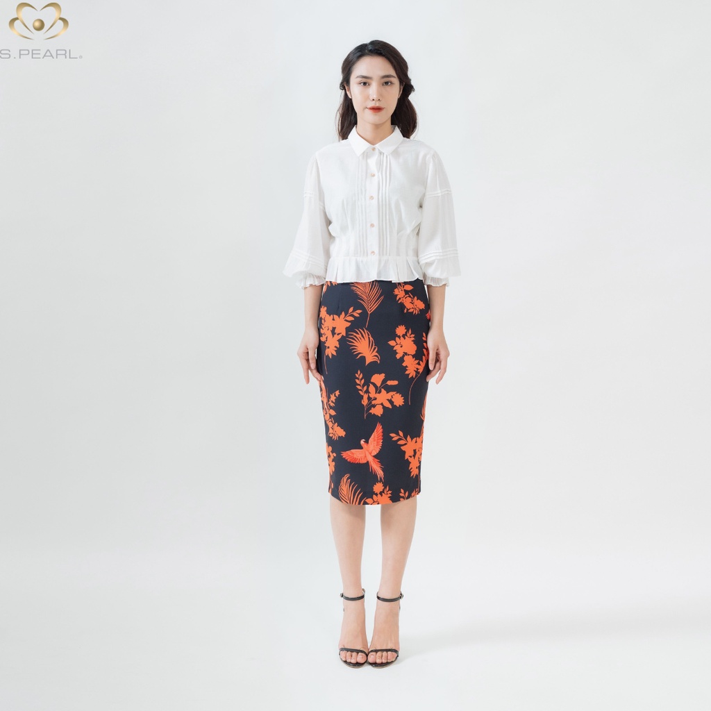 Chân váy công sở thiết kế S.pearl thoáng mát, thanh lịch 9MF6818002
