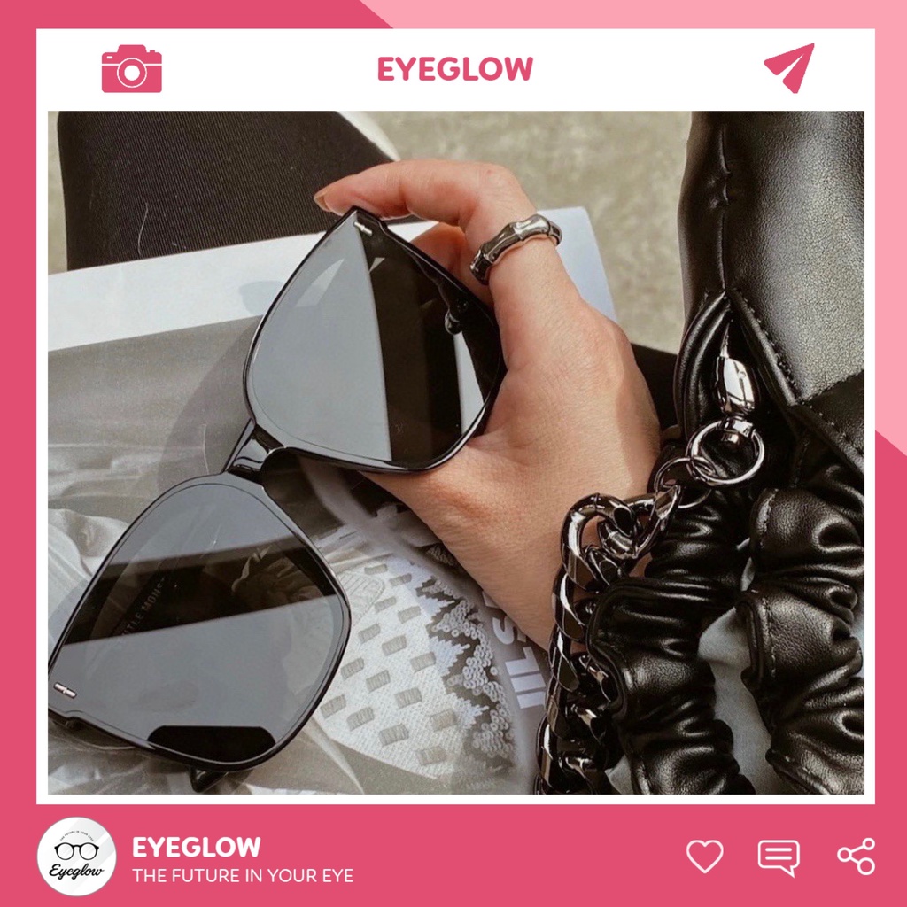 Kính mát gọng vuông EYEGLOW quá khổ chống UV400 và tia cực tím đi biển cực xinh cân mọi ouffit EG2200
