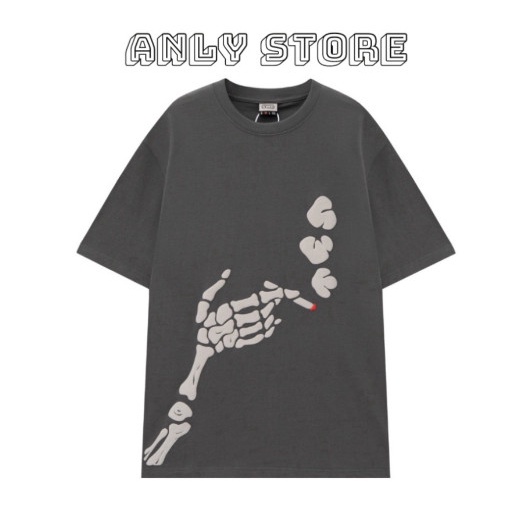 Áo Thun SMOKED Form Rộng Tay Lỡ Chất Liệu Cotton, Áo Phông Unisex Nam Nữ