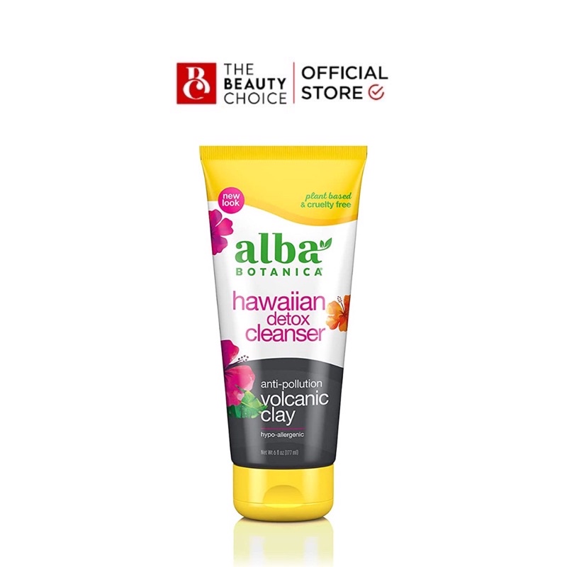 Sữa rửa mặt Alba Botanica Hawaiian Detox Anti-Pollution Volcanic Clay 177mL