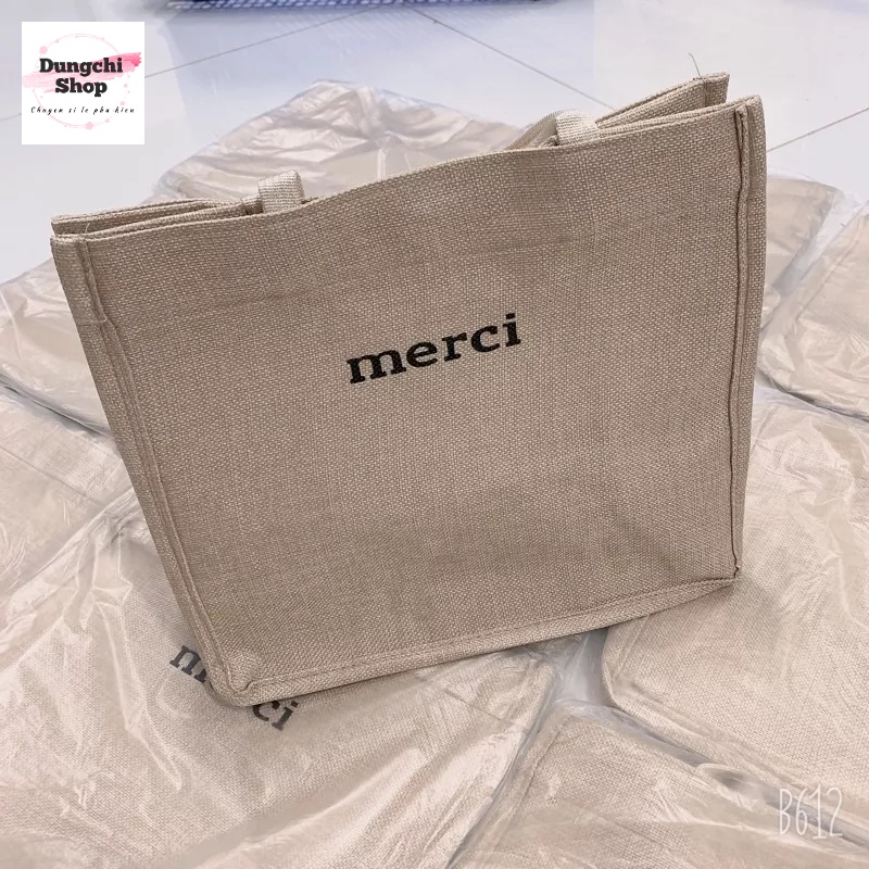 Túi Cói Merci Loại 1  _Màu túi vintage sang trọng