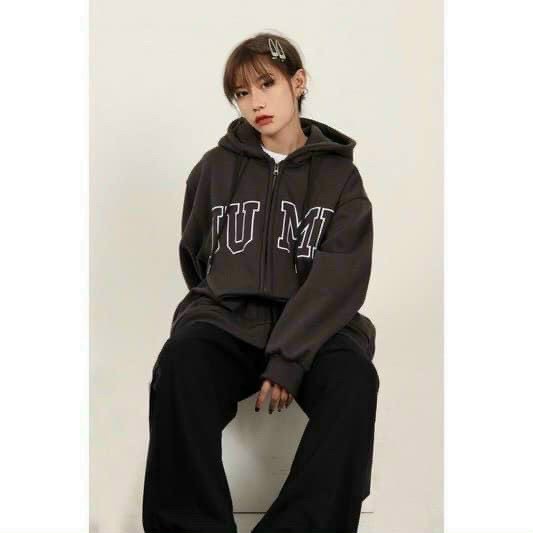 Áo khoác hoddie unisex chất nỉ ngoại màu xám xanh phù hợp mọi phong cách chữ thêu cực đẹp