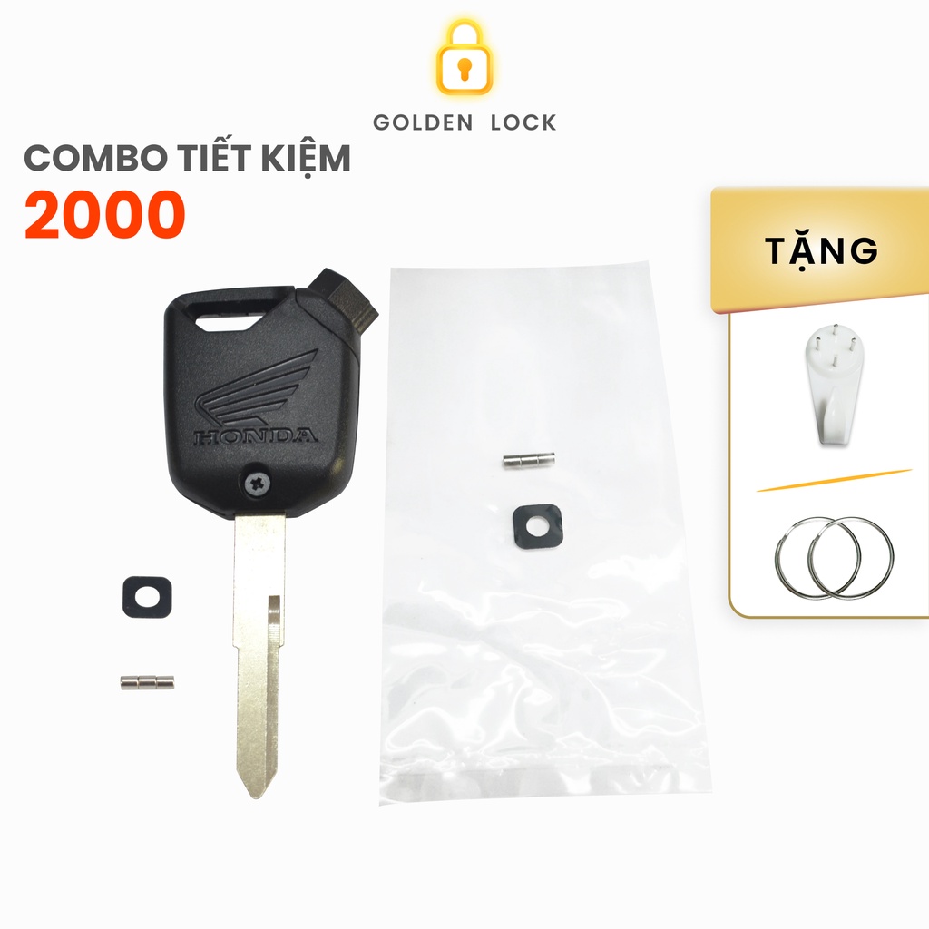 Vỏ remote phôi chìa khóa xe AirBlade SH việt + bộ từ dự phòng