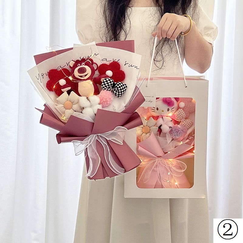 Bó Hoa Gấu Bông Dễ Thương Dùng Làm Quà Tặng Sinh Nhật Cho Bạn Gái