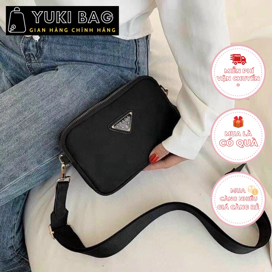 Ví nữ dài cầm tay 3 ngăn Yuki Bag, đựng thẻ, điện thoại, túi đeo chéo đi chơi, học, da đẹp cao cấp size 20cm YB110